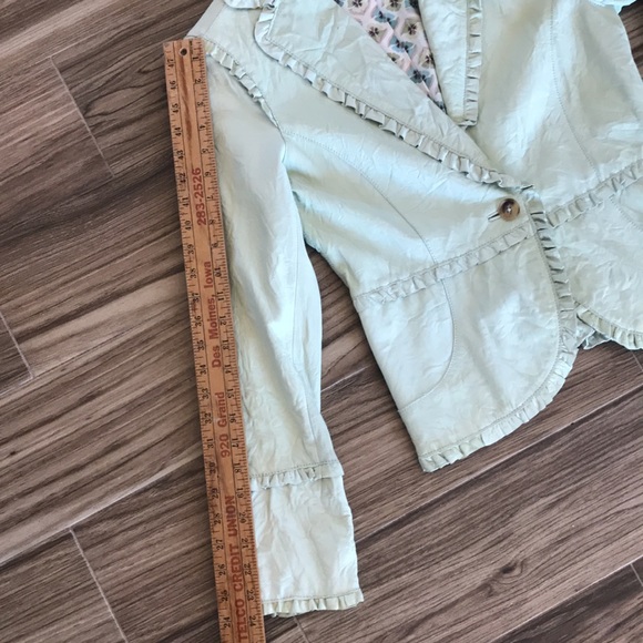 Mint Green Ruffle Jacket - Picture 5 of 11
